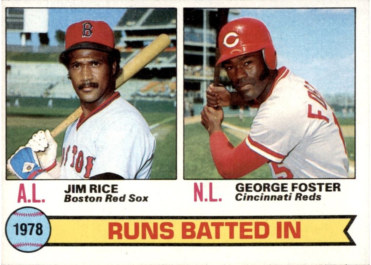 1979 Topps #3 1978 RBI Leaders, Boston Red Sox / Cincinnati Reds