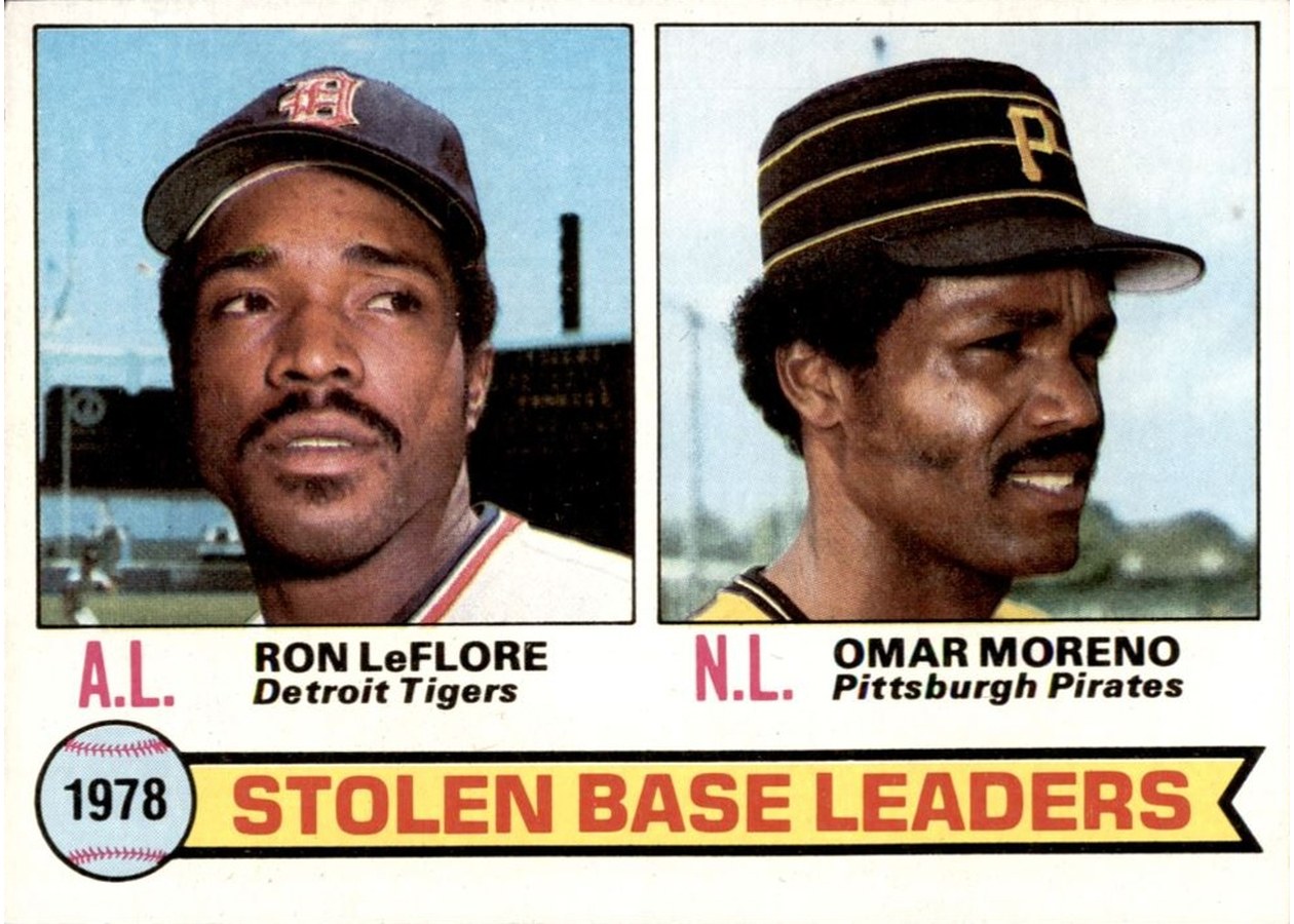 1979 Topps #4 1978 Stolen Base Leaders, Detroit Tigers / Pittsburgh Pirates