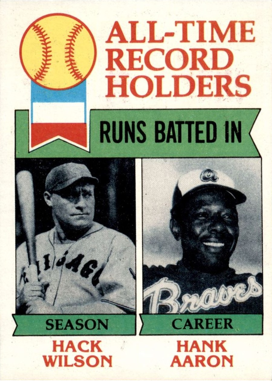 1979 Topps #412 All-Time Record Holders: RBI, Chicago Cubs / Atlanta Braves