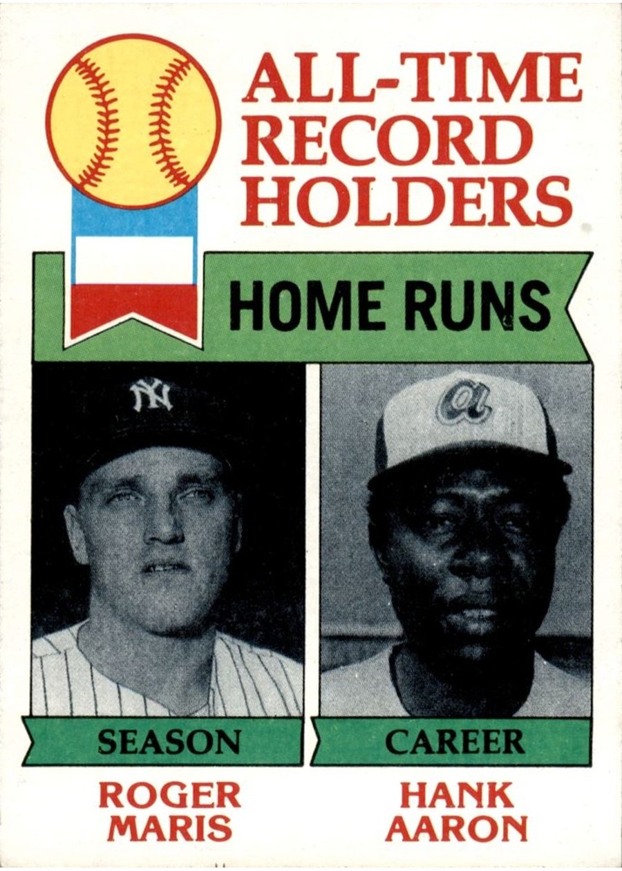 1979 Topps #413 All-Time Record Holders: Home Runs, New York Yankees / Atlanta Braves