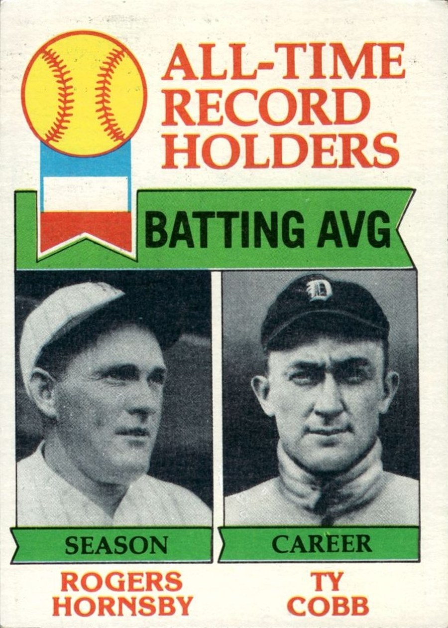 1979 Topps #414 All-Time Record Holders: Batting Average, St. Louis Cardinals / Detroit Tigers