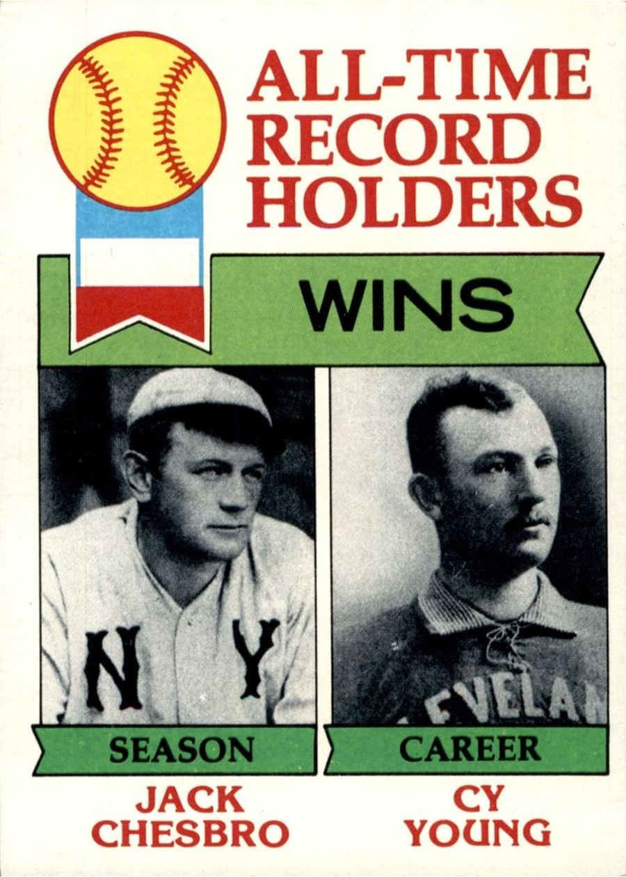 1979 Topps #416 All-Time Record Holders: Wins, New York Highlanders / Cleveland Spiders