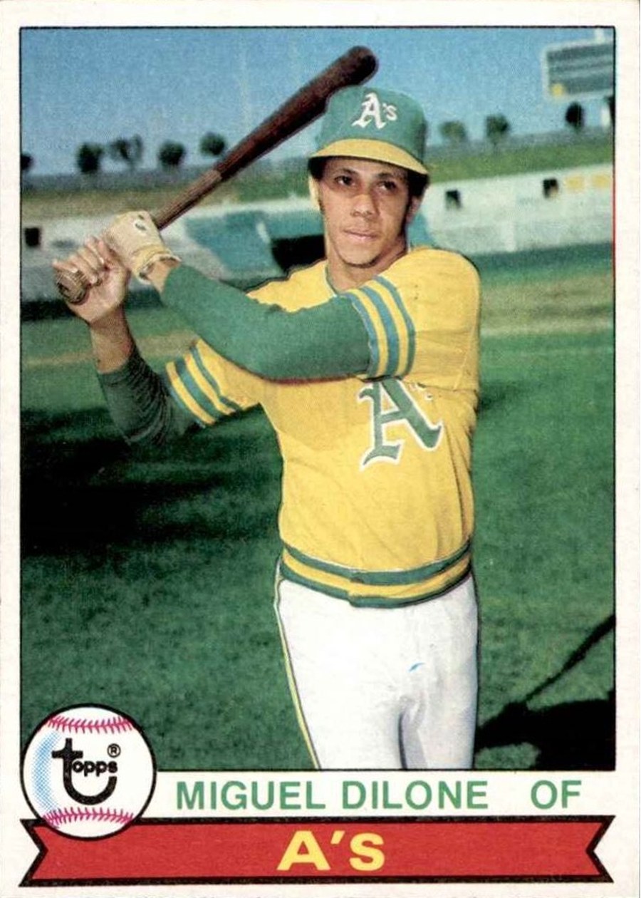 1979 Topps #487 Miguel Dilone, Oakland Athletics