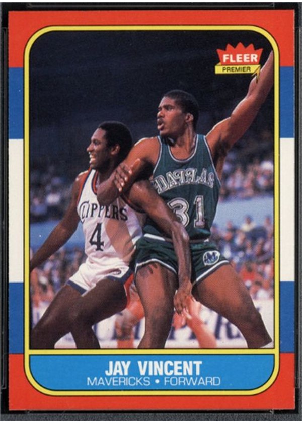 1986-87 Fleer #118 Jay Vincent, Dallas Mavericks