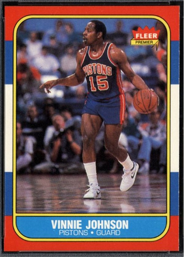 1986-87 Fleer #56 Vinnie Johnson, Detroit Pistons