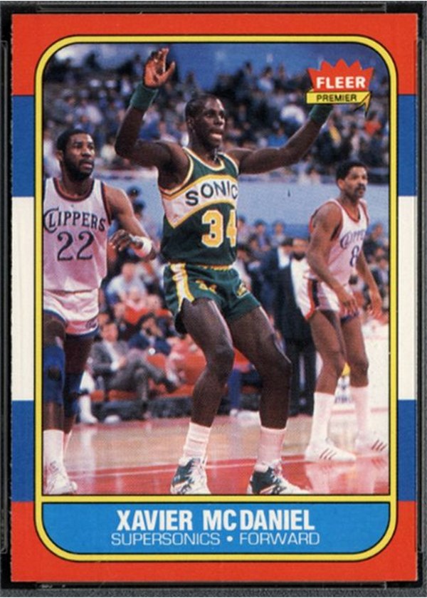 1986-87 Fleer #72 Xavier McDaniel, Seattle SuperSonics
