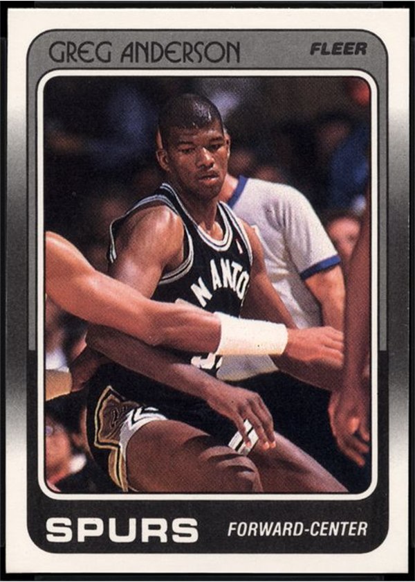 1988-89 Fleer #101 Greg Anderson, San Antonio Spurs
