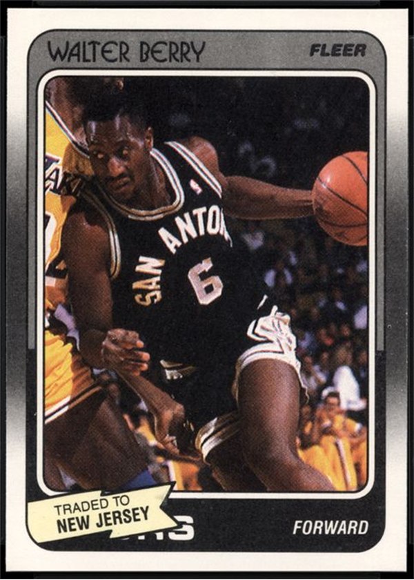 1988-89 Fleer #102 Walter Berry, New Jersey Nets