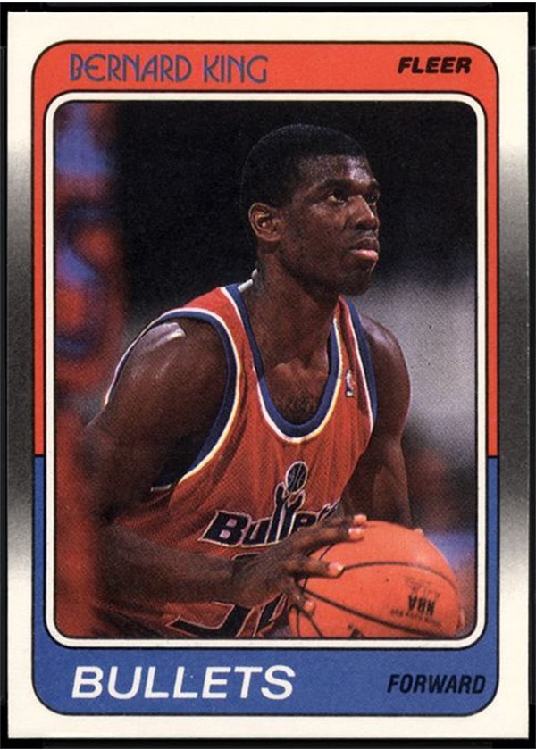 1988-89 Fleer #116 Bernard King, Washington Bullets