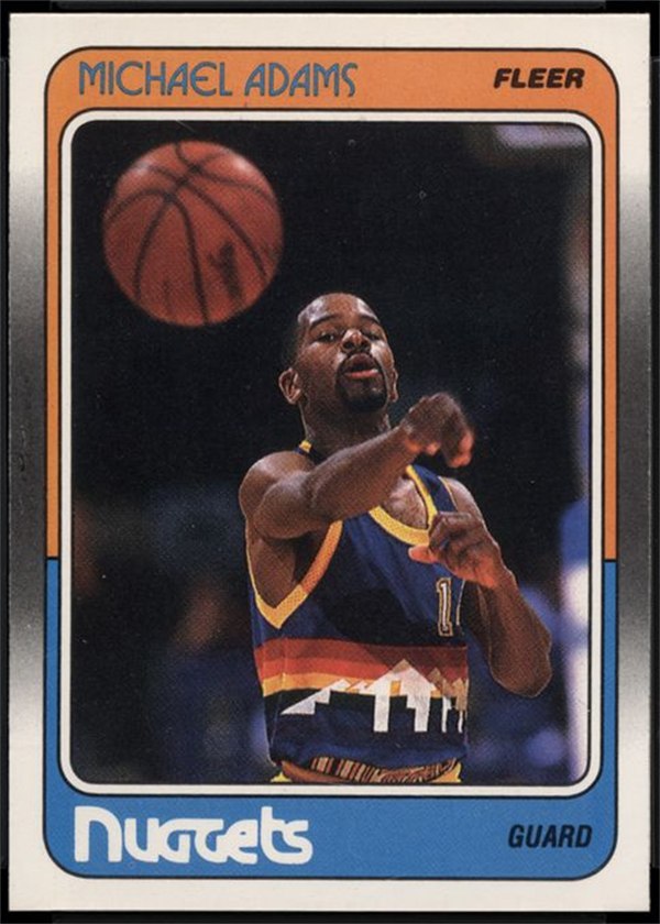 1988-89 Fleer #33 Michael Adams, Denver Nuggets