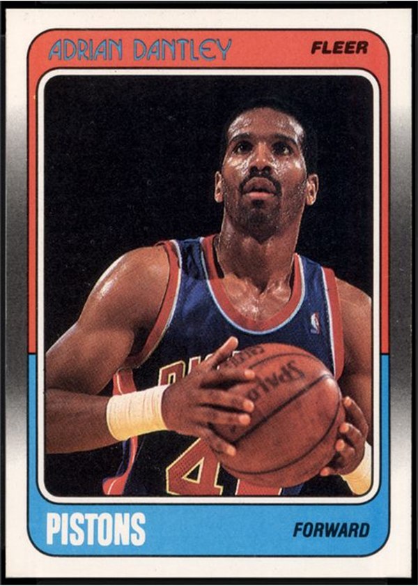 1988-89 Fleer #39 Adrian Dantley, Detroit Pistons
