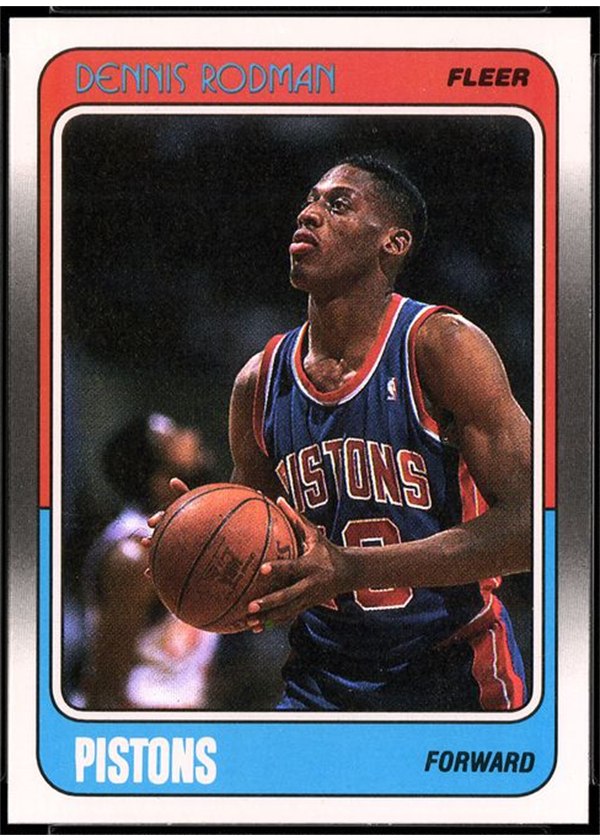 1988-89 Fleer #43 Dennis Rodman, Detroit Pistons