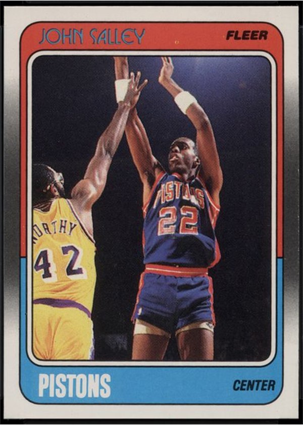 1988-89 Fleer #44 John Salley, Detroit Pistons