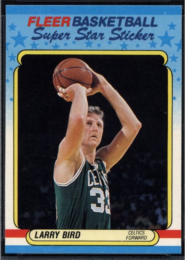 1988-89 Fleer Sticker #2 Larry Bird, Boston Celtics