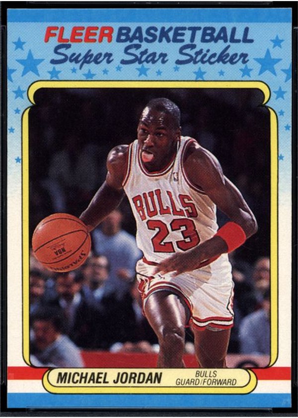 1988-89 Fleer Sticker #7 Michael Jordan, Chicago Bulls