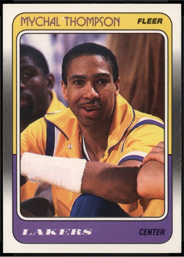 1988-89 Fleer #69 Mychal Thompson, Los Angeles Lakers