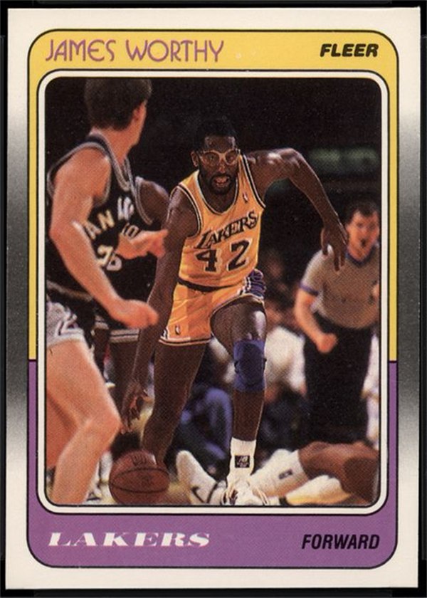 1988-89 Fleer #70 James Worthy, Los Angeles Lakers
