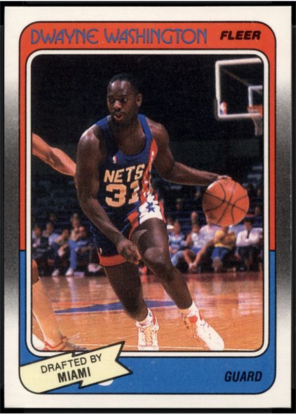 1988-89 Fleer #71 Dwayne Washington, Miami Heat