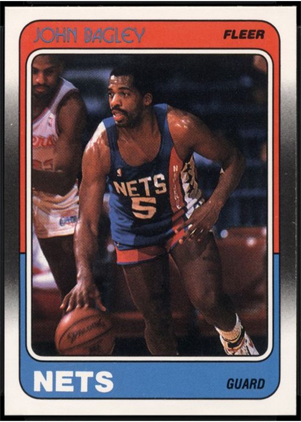 1988-89 Fleer #77 John Bagley, New Jersey Nets