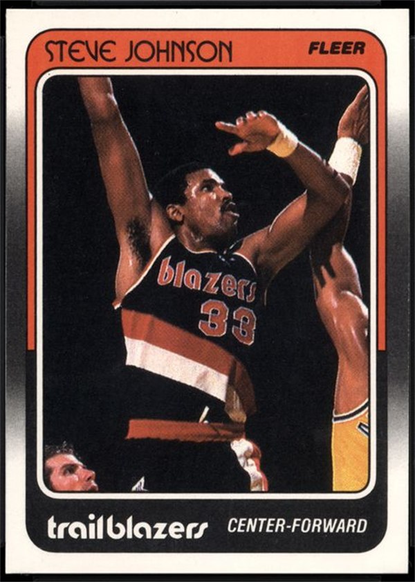 1988-89 Fleer #94 Steve Johnson, Portland Trail Blazers