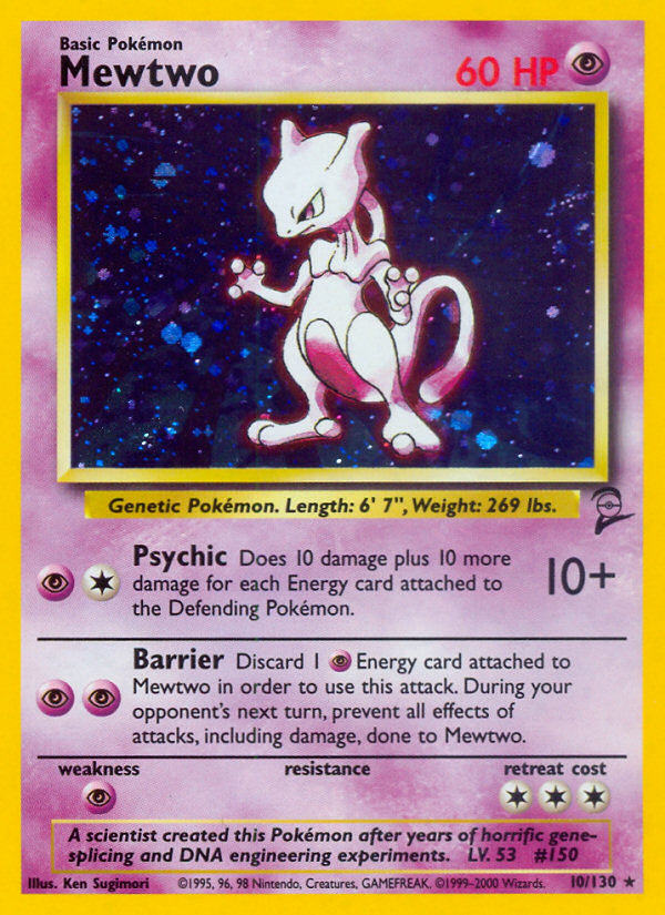 Mewtwo Base Set 2 front - Unlimited