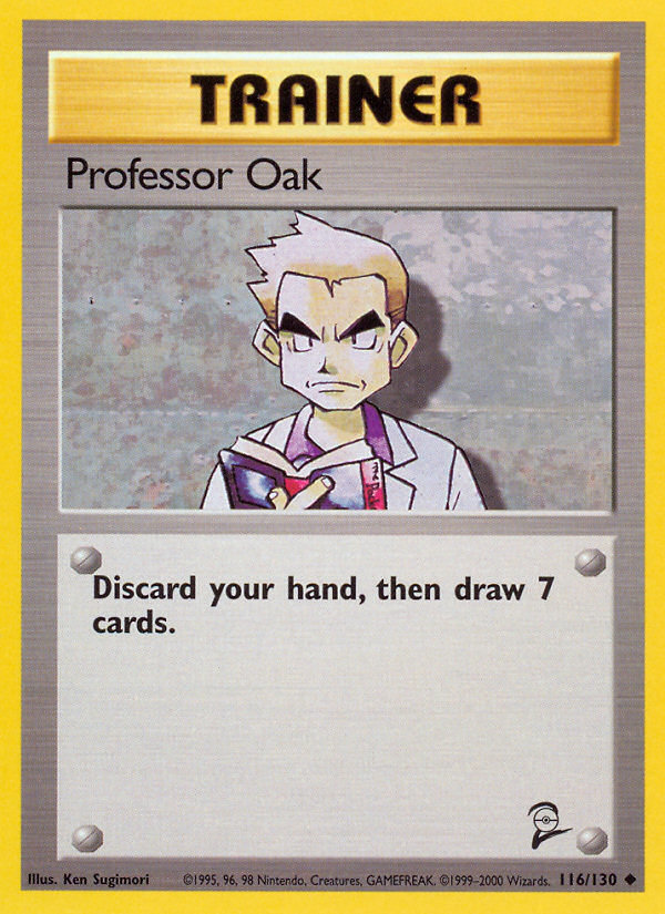 Professor Oak Base Set 2 front - Unlimited