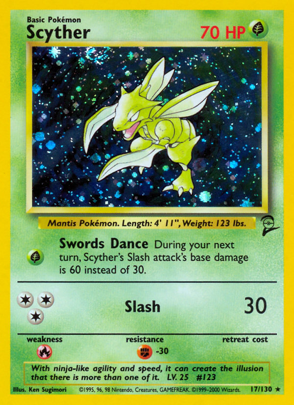 Scyther Base Set 2 front - Unlimited