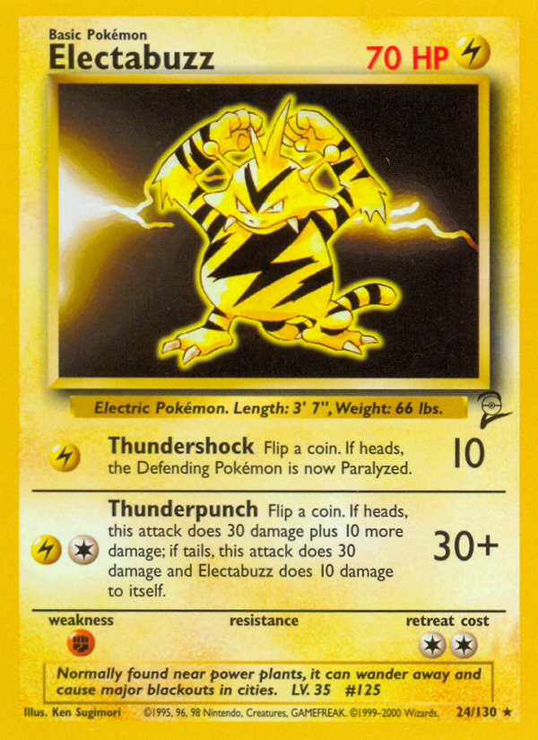 Electabuzz Base Set 2 front - Unlimited