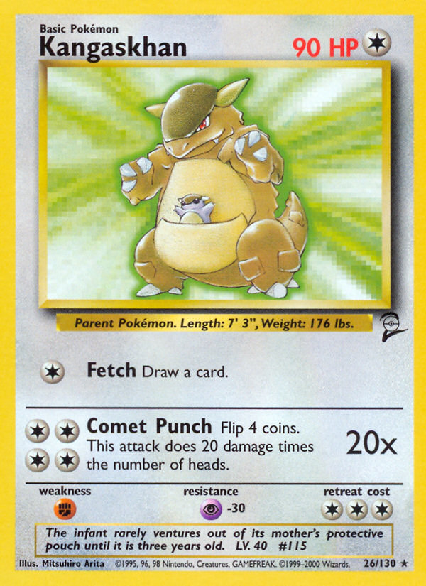 Kangaskhan Base Set 2 front - Unlimited