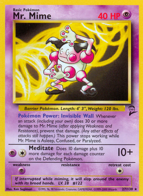 Mr. Mime Base Set 2 front - Unlimited