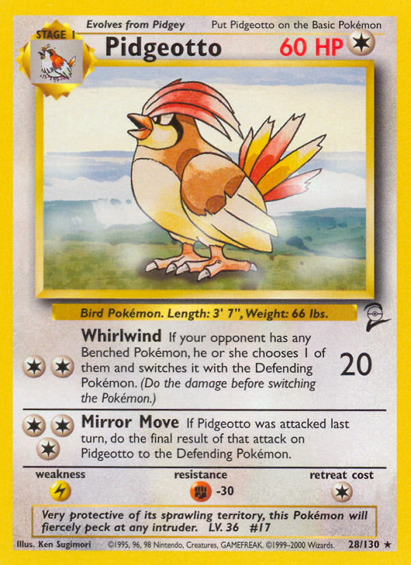 Pidgeotto Base Set 2 front - Unlimited