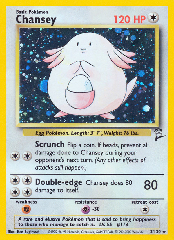 Chansey Base Set 2 front - Unlimited