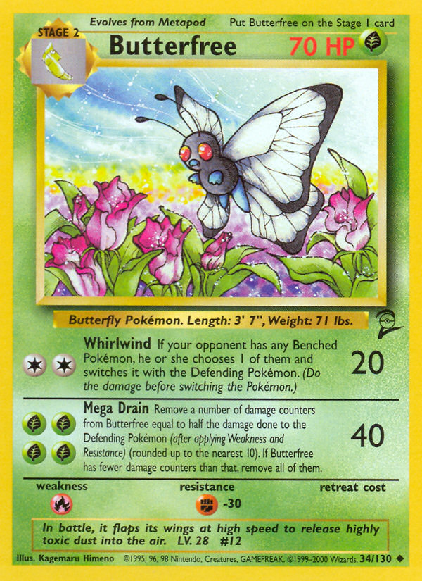 Butterfree Base Set 2 front - Unlimited