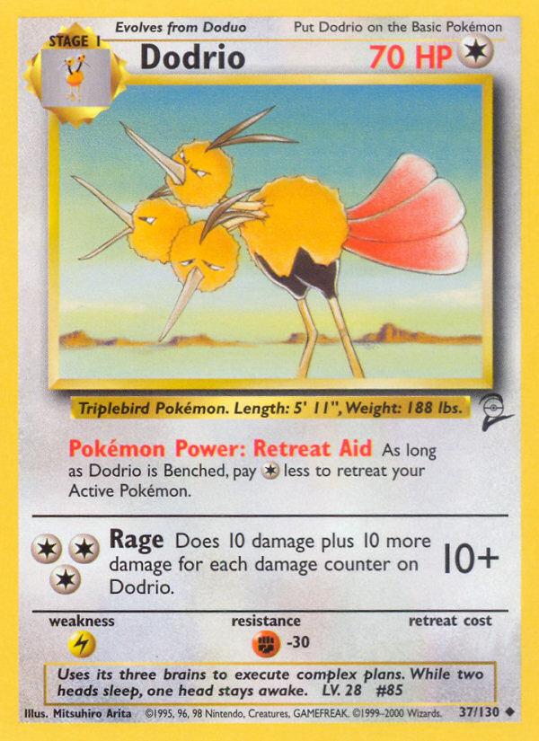 Dodrio Base Set 2 front - Unlimited