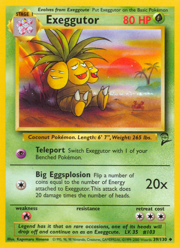 Exeggutor Base Set 2 front - Unlimited