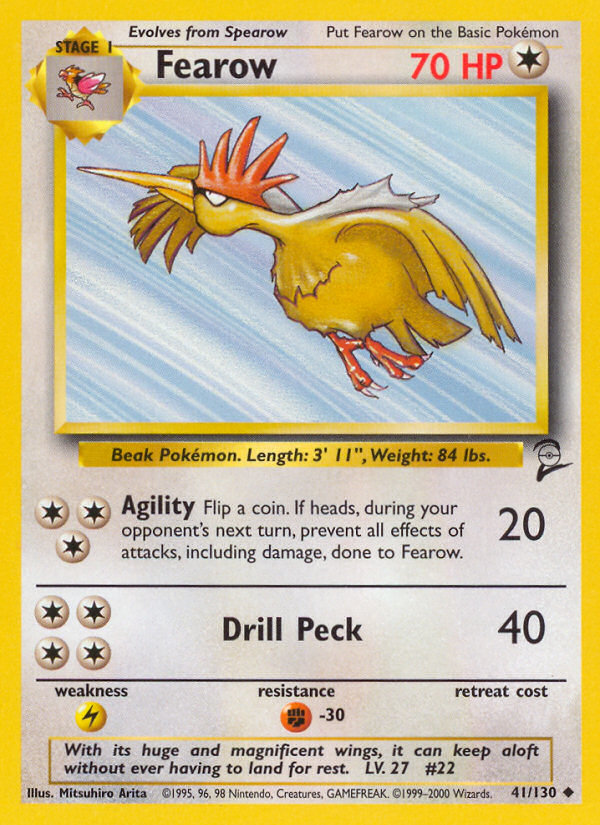 Fearow Base Set 2 front - Unlimited
