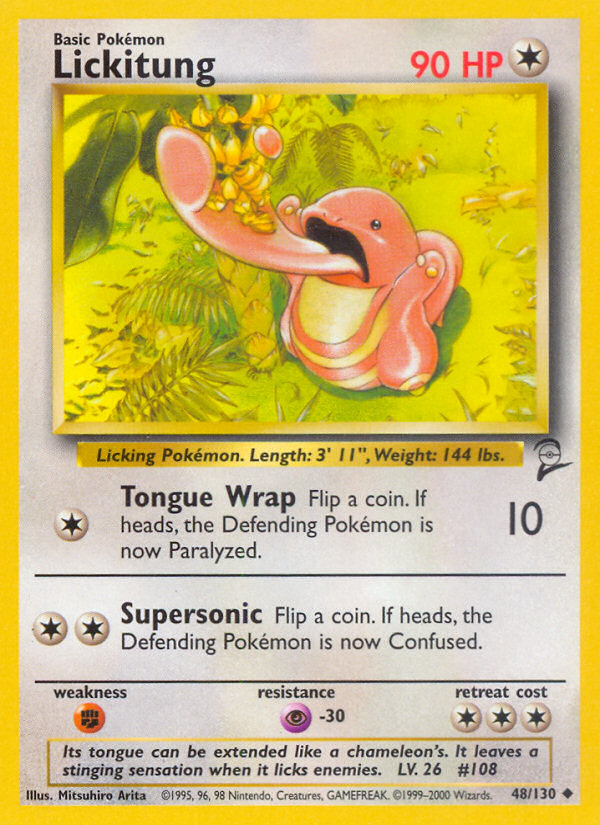 Lickitung Base Set 2 front - Unlimited