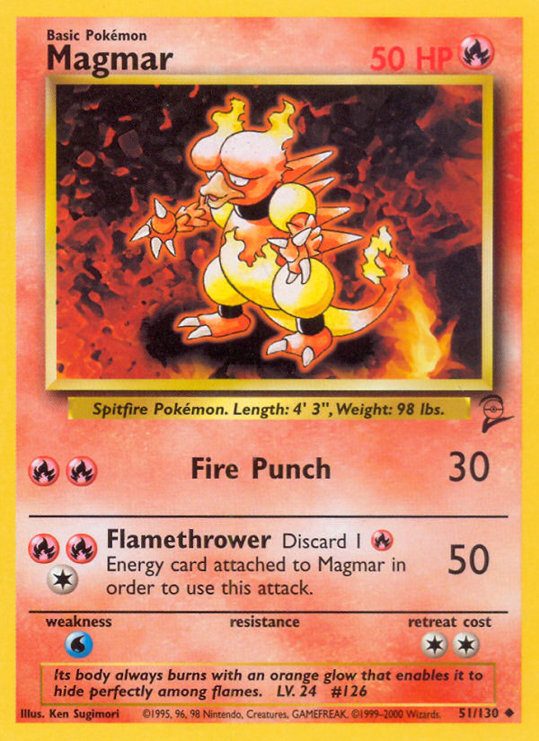 Magmar Base Set 2 front - Unlimited