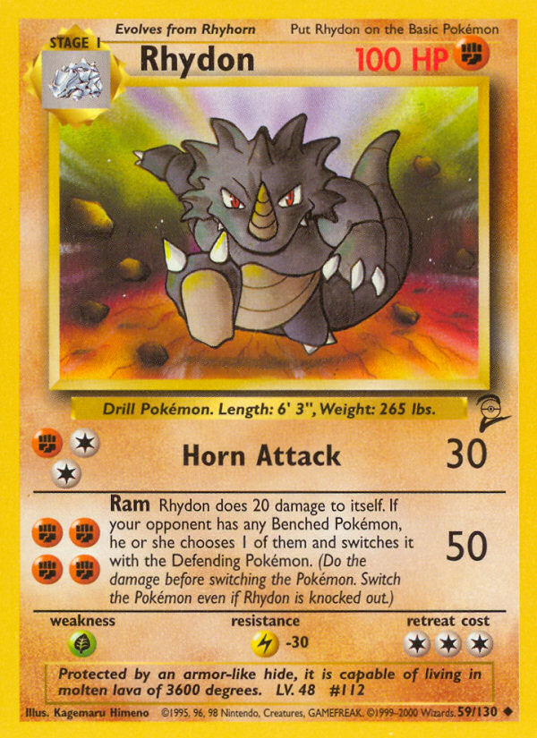 Rhydon Base Set 2 front - Unlimited