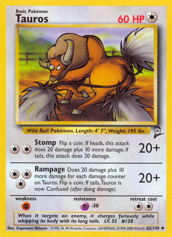 Tauros Base Set 2 front - Unlimited