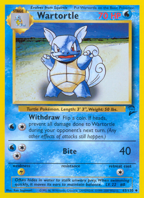 Wartortle Base Set 2 front - Unlimited
