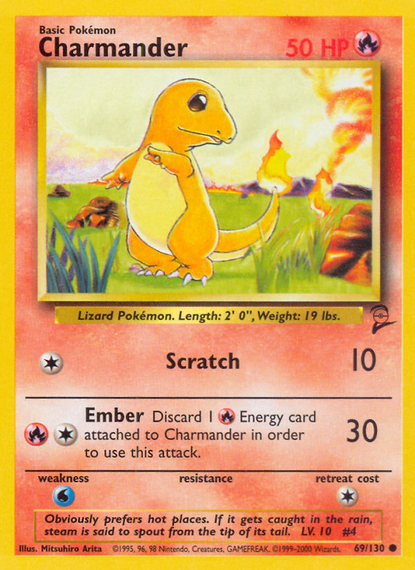 Charmander Base Set 2 front - Unlimited