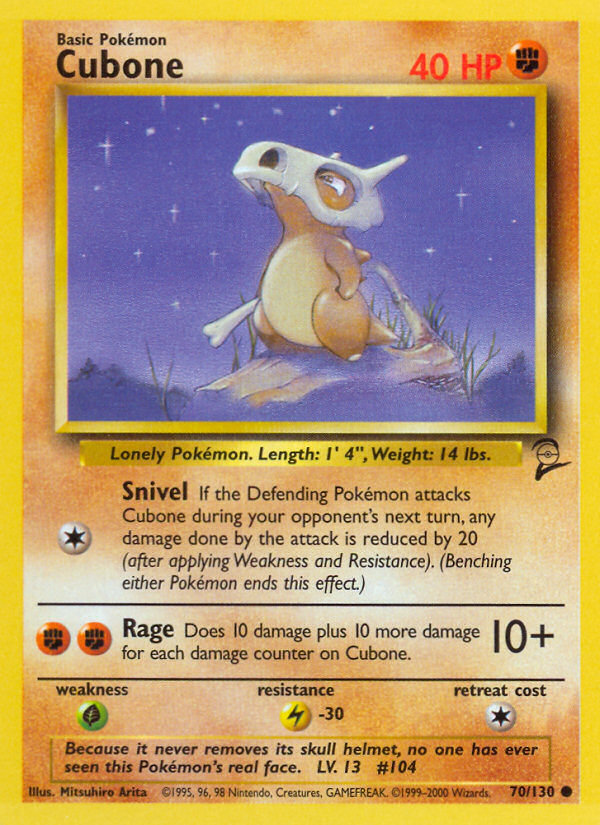 Cubone Base Set 2 front - Unlimited