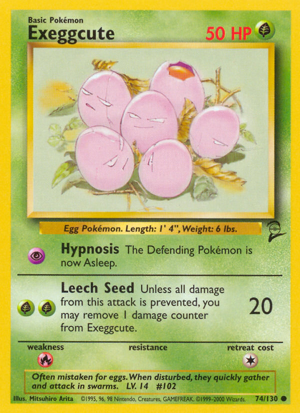 Exeggcute Base Set 2 front - Unlimited