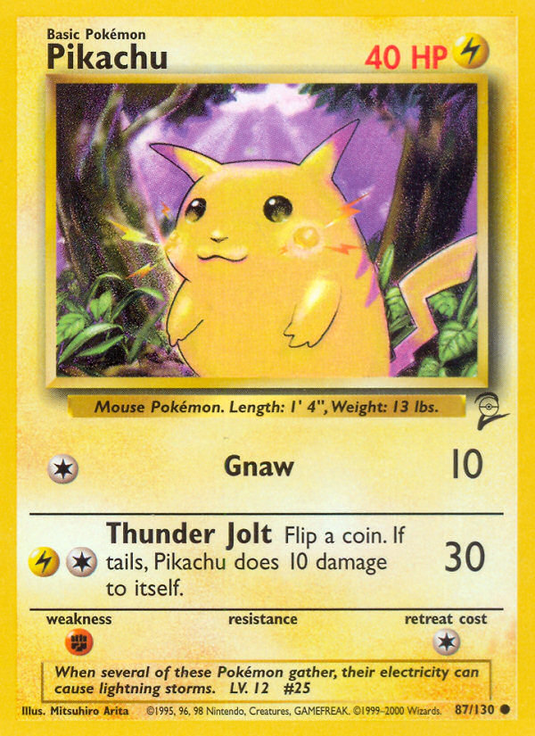 Pikachu Base Set 2 front - Unlimited