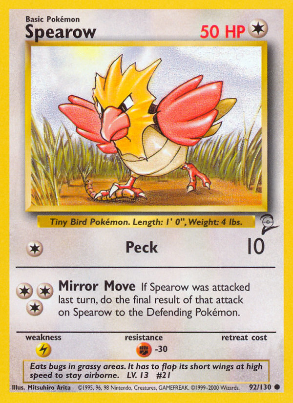 Spearow Base Set 2 front - Unlimited