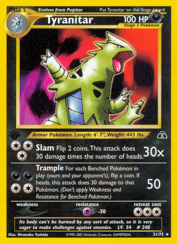 Tyranitar 1st Edition