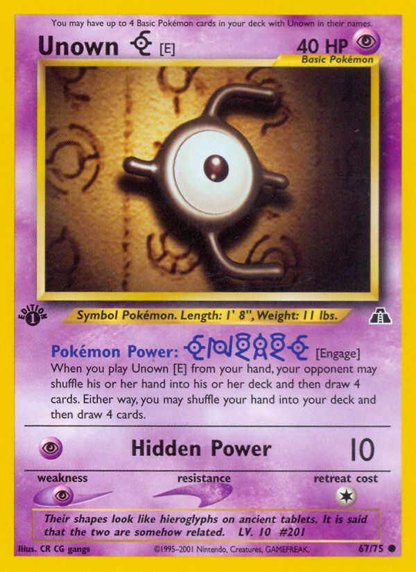 Unown [E] 1st Edition