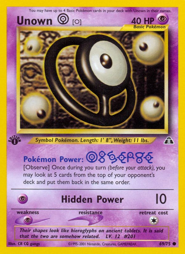 Unown [O] 1st Edition