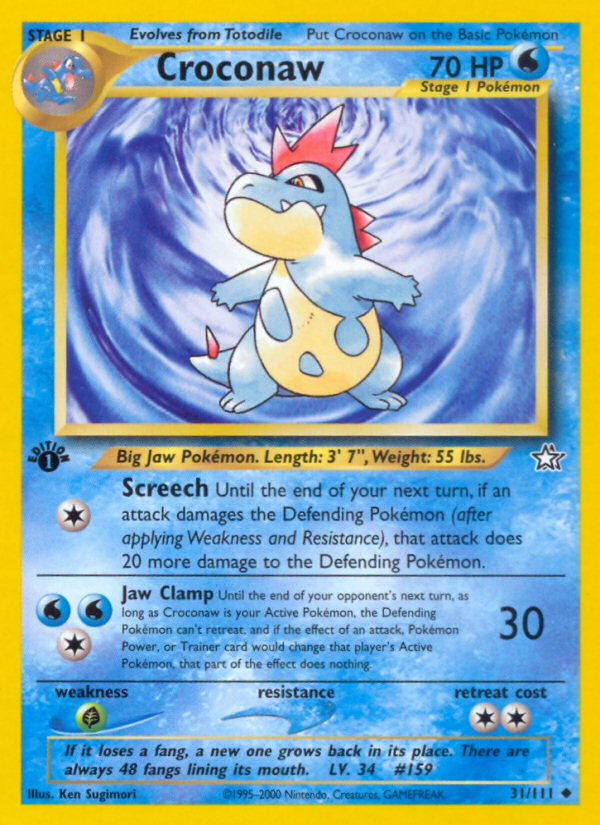 Croconaw 1st Edition
